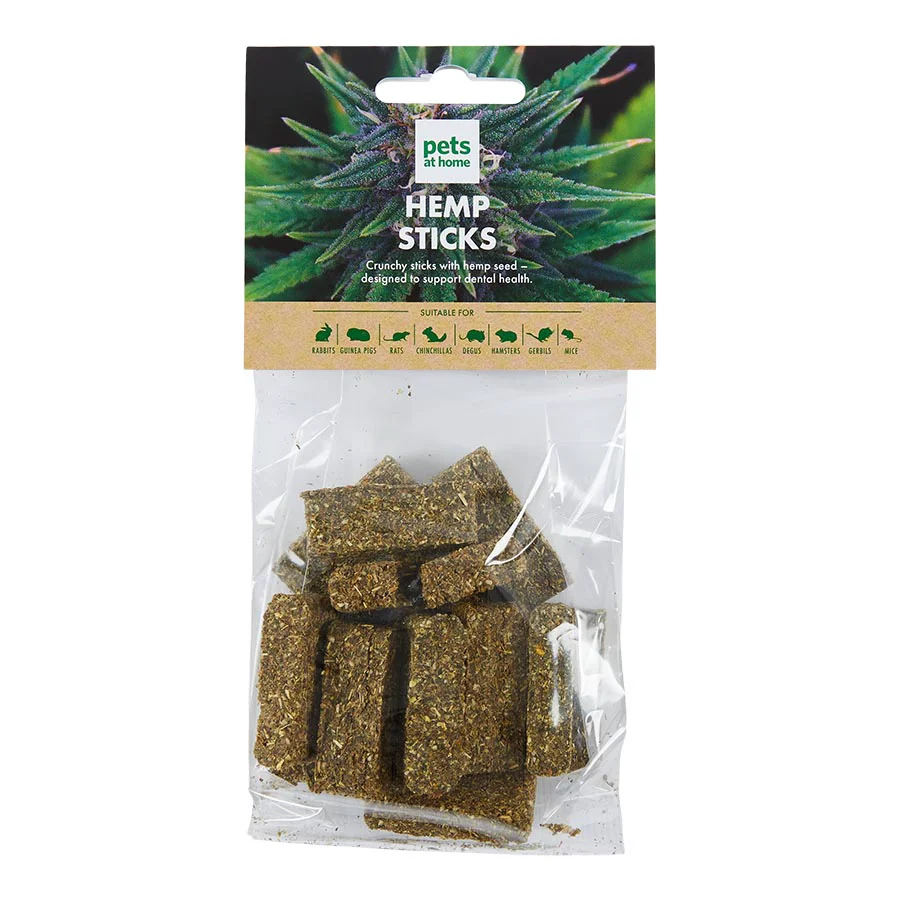 Smooth Pets at Home Small Animal Hemp Sticks Treats 75g Lightweight