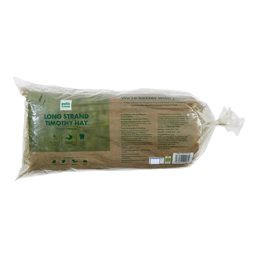 Minimalist Pets at Home Naturals Small Animal Timothy Hay 1kg Environmentally Friendly