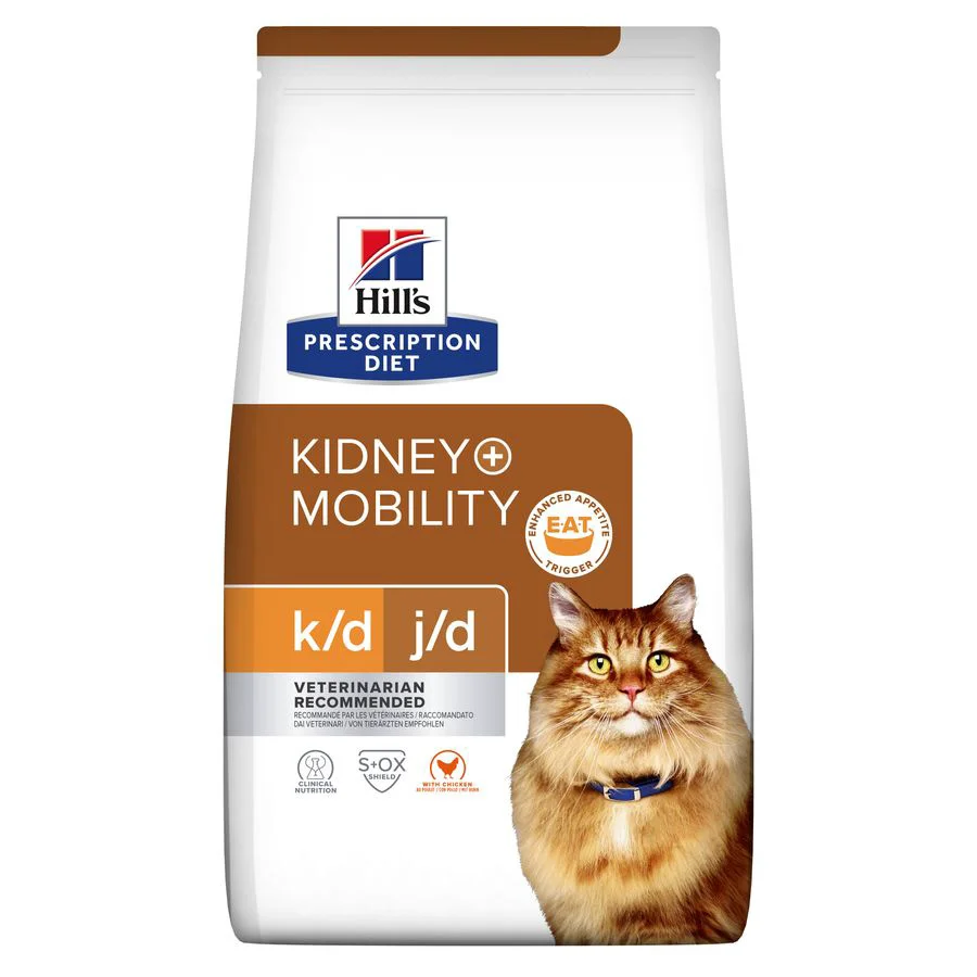 Next-Generation Hill x27 s Prescription Diet k d Mobility Adult Dry Cat Food with Chicken 3kg Enhanced