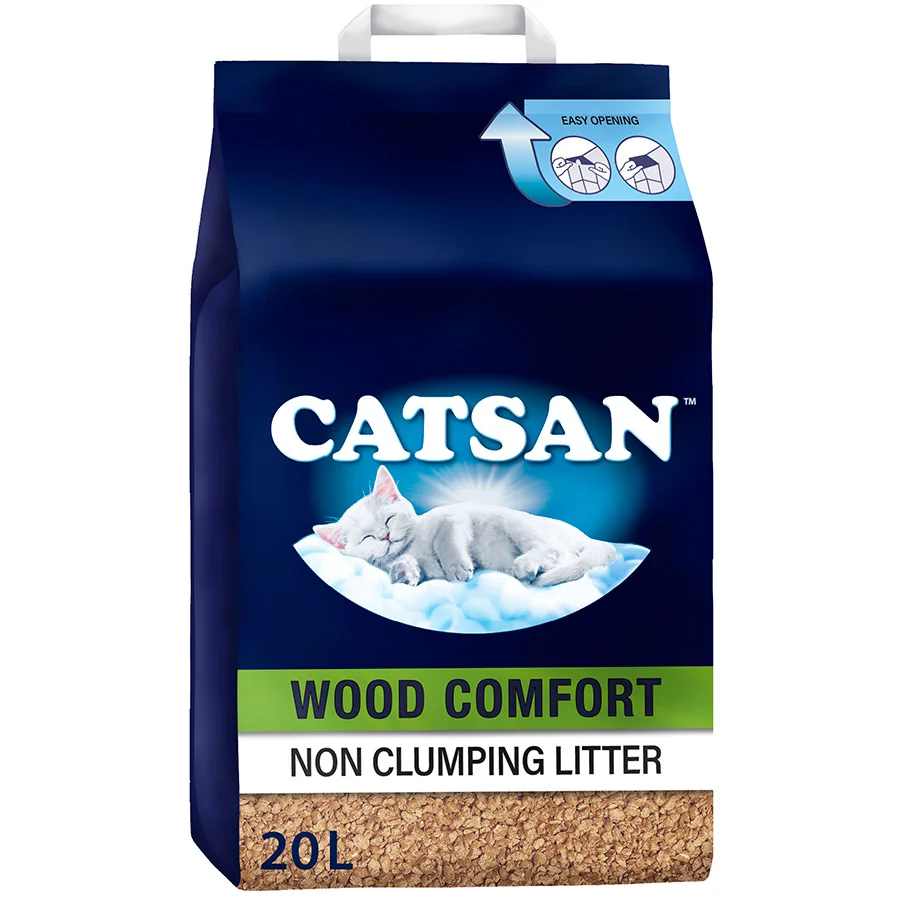 Easy-to-Use Catsan Comfort Non Clumping Cat Litter 20L Fine