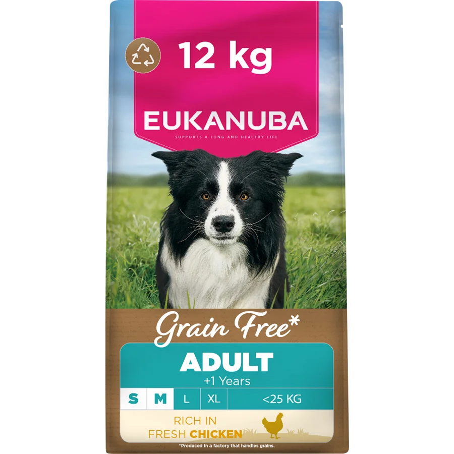 Optimized Eukanuba Grain Small Medium Breed Adult Dry Dog Food Chicken 12kg Dependable
