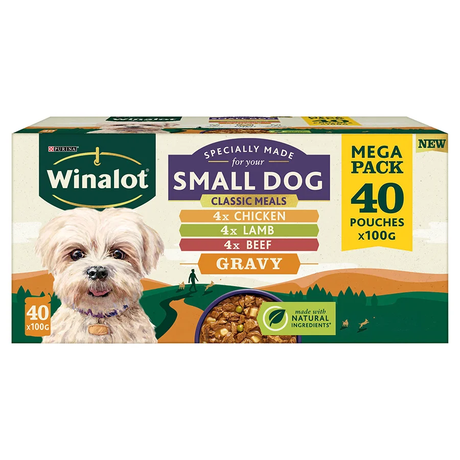 First-Class Winalot Small Breed Adult Wet Dog Food Mixed Gravy 40x100g Responsible