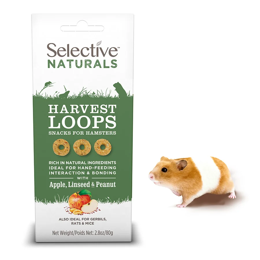 Organic Selective Naturals Harvest Loops Small Animal Treats 80g Fashionable