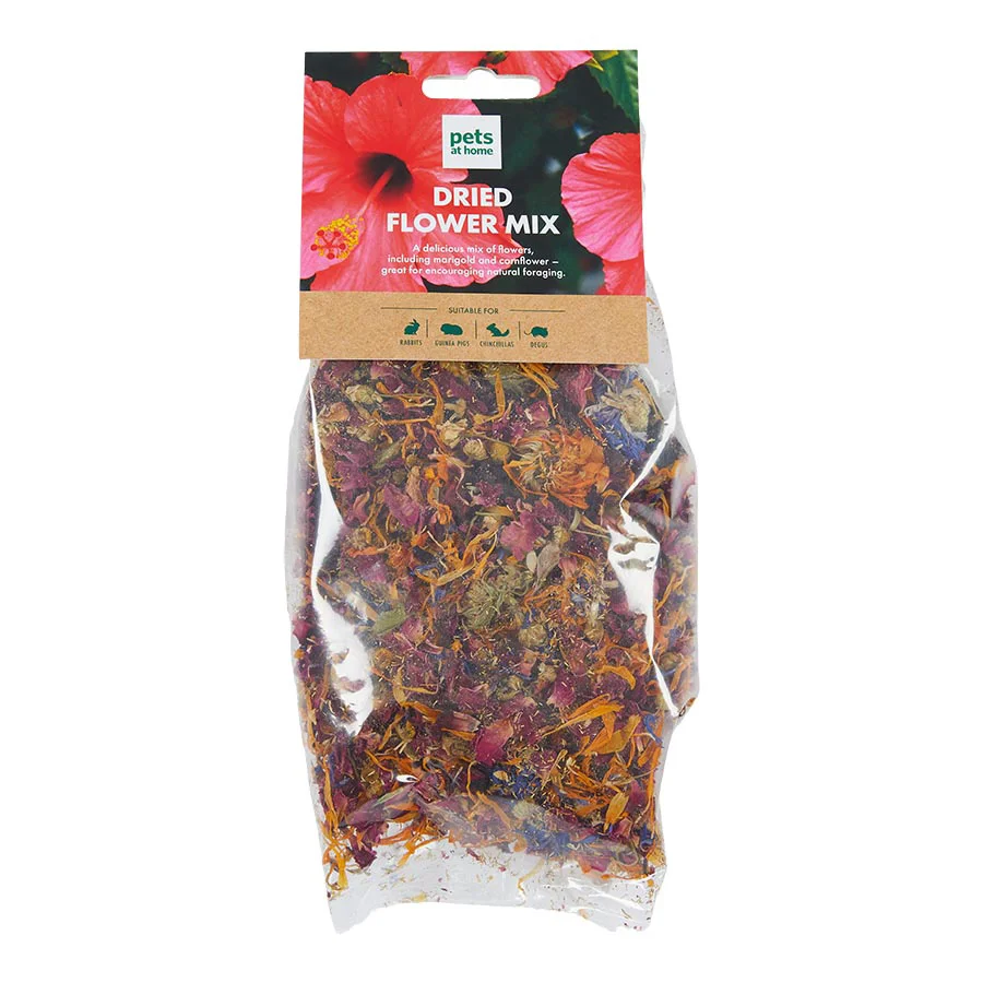 Responsible Pets at Home Small Pets Dried Flower Treats 50g Smooth