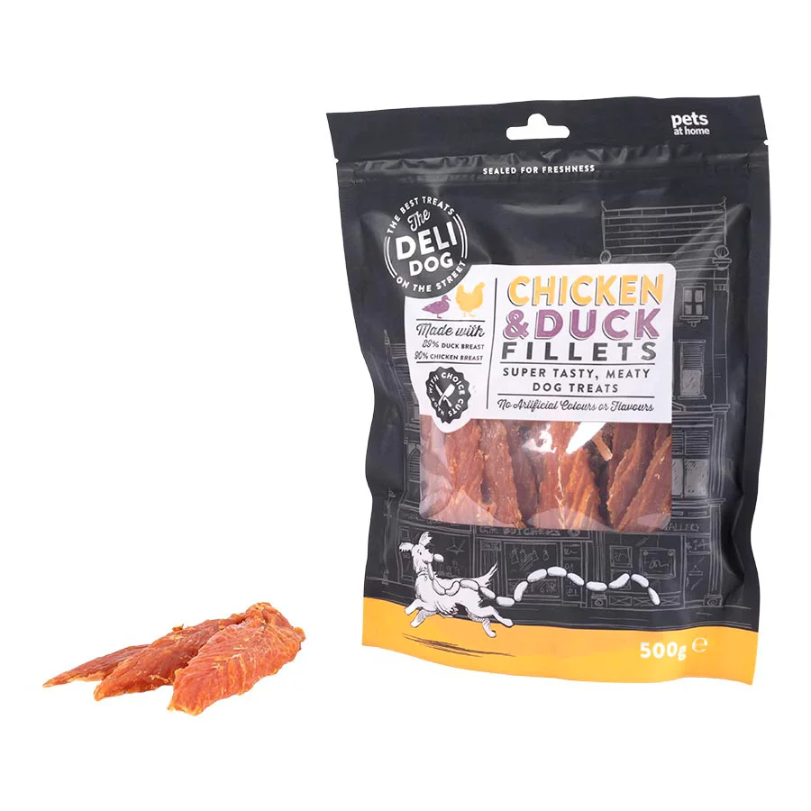 User-Friendly The Deli Dog Chicken Duck Fillets Dog Treats 500g Artisan