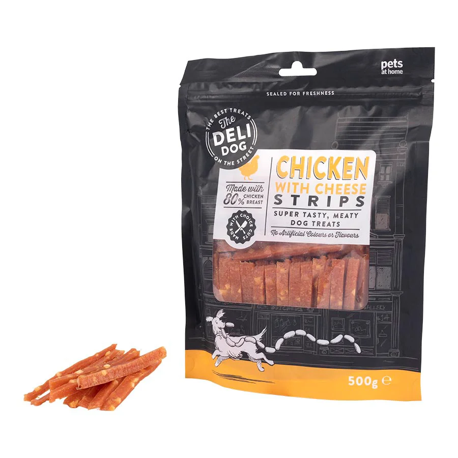 Optimized The Deli Dog Chicken With Cheese Strips Dog Treats 500g Practical