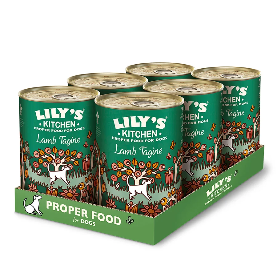 Official Lily x27 s Kitchen Adult Dog Wet Food Lamb Tagine 6x400g Practical
