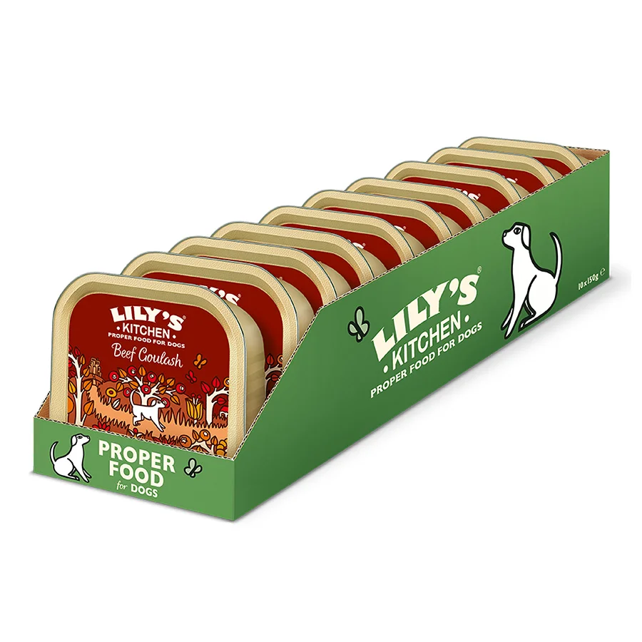 Minimalist Lily x27 s Kitchen Adult Wet Dog Food Beef Goulash 10x150g Secure