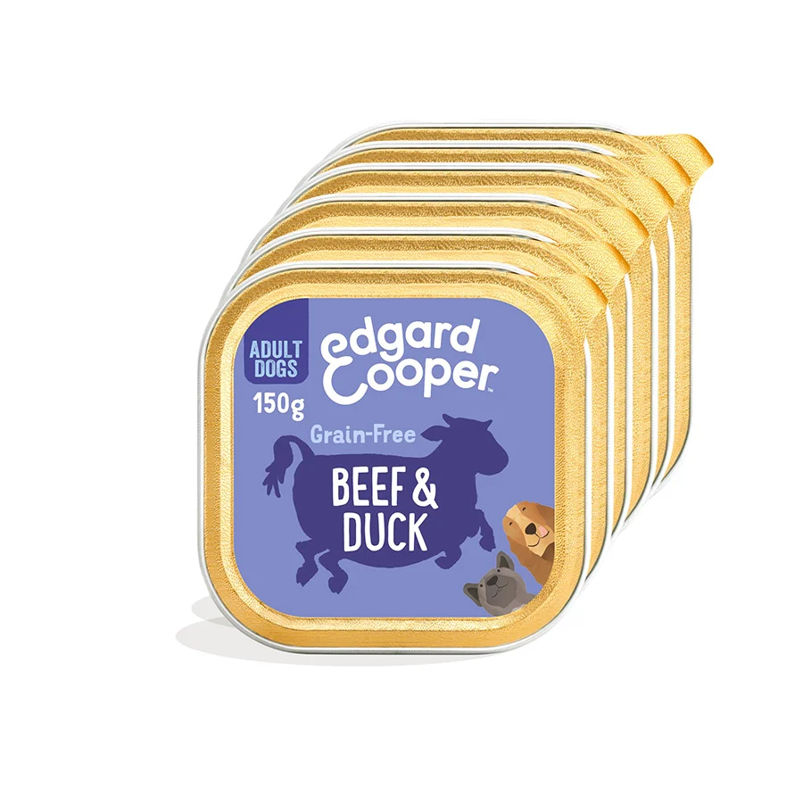 Powerful Edgard Cooper Grain Wet Adult Dog Food Beef Duck 11x150g Stylish