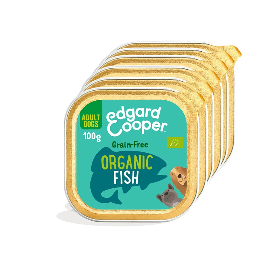 Reusable Edgard Cooper Organic Wet Adult Dog Food Fish 17x100g High-Quality