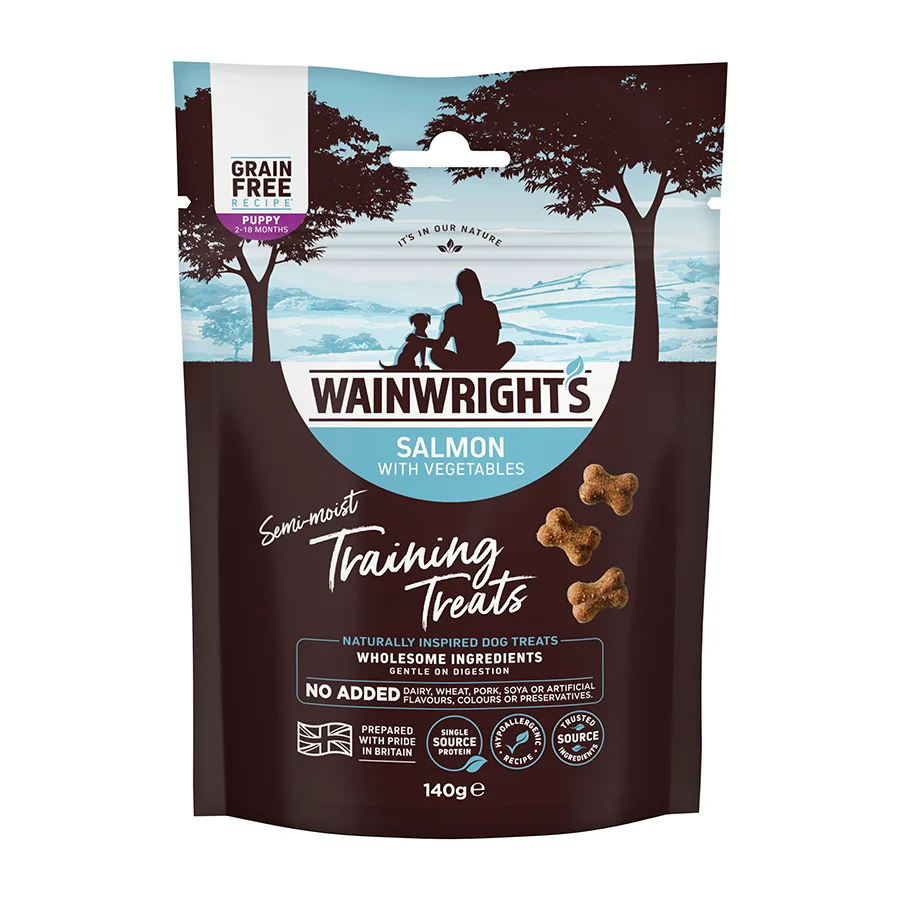 Safe Wainwright x27 s Puppy Training Treats Salmon with Veg 140g Elite