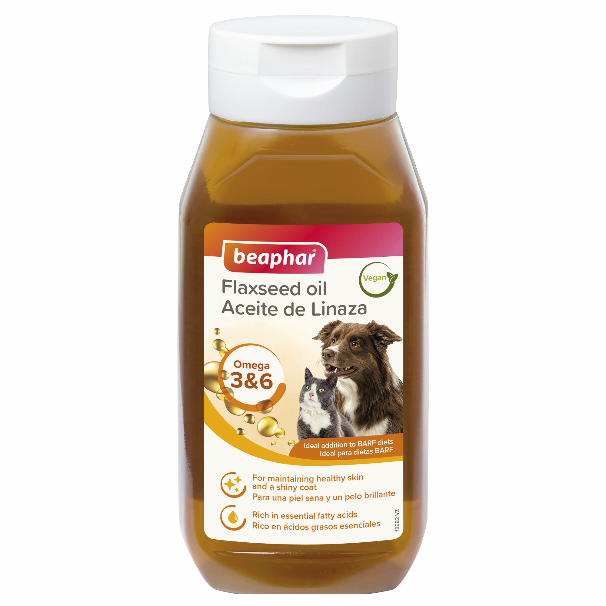 Selected Beaphar Flaxseed Oil for Cats Dogs 430ml Safe