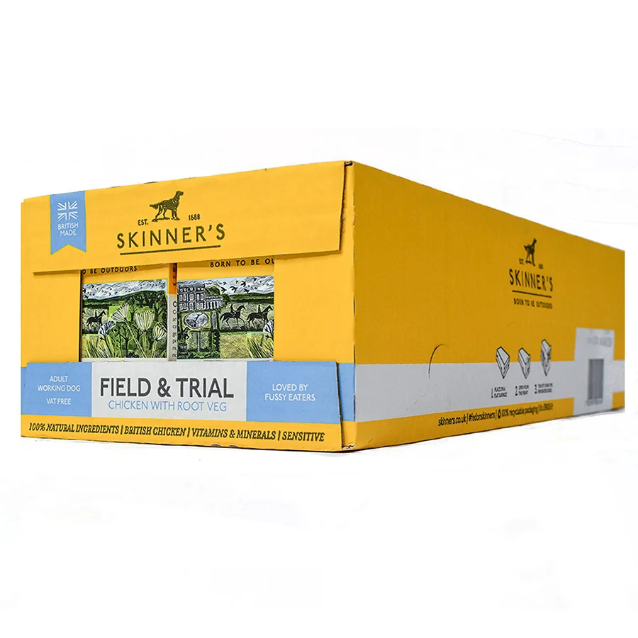 Exceptional Skinner x27 s Field Trial Wet Adult Working Dog Food Chicken 18x390g Comfortable