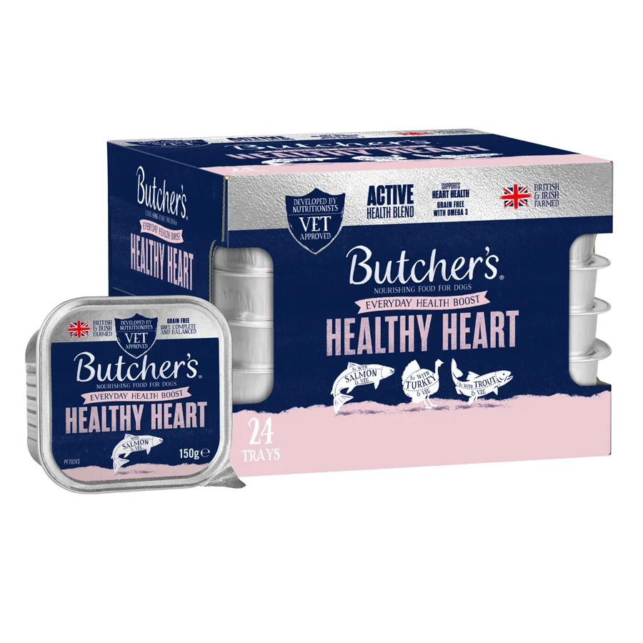 Original Butcher x27 s Grain Healthy Heart Adult Wet Dog Food 24x150g Breathable
