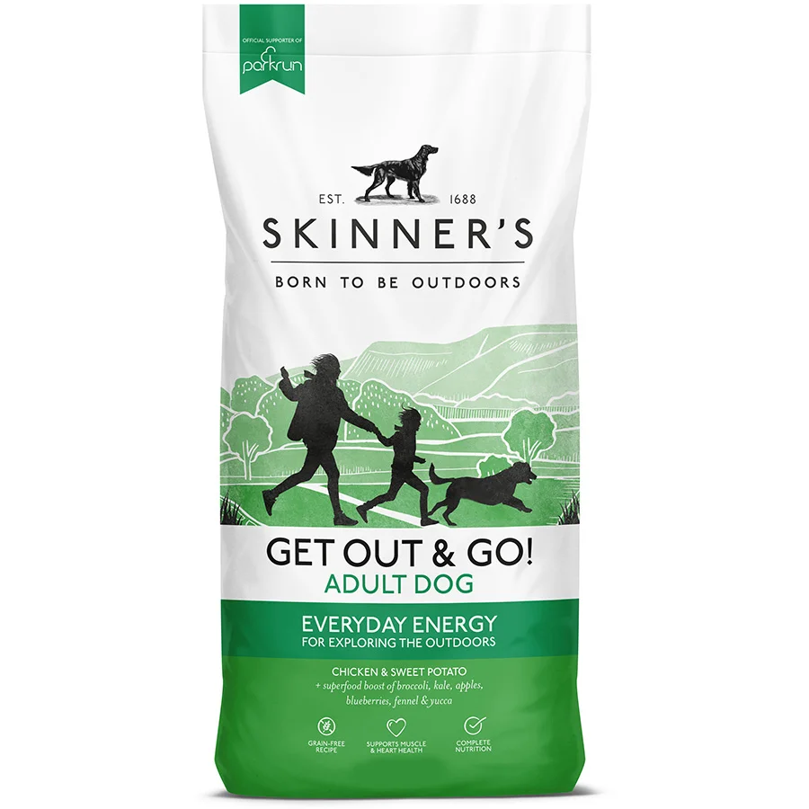 Organic Skinner x27 s Get Out Go Everyday Energy Adult Dry Dog Food 10kg Eco-Friendly