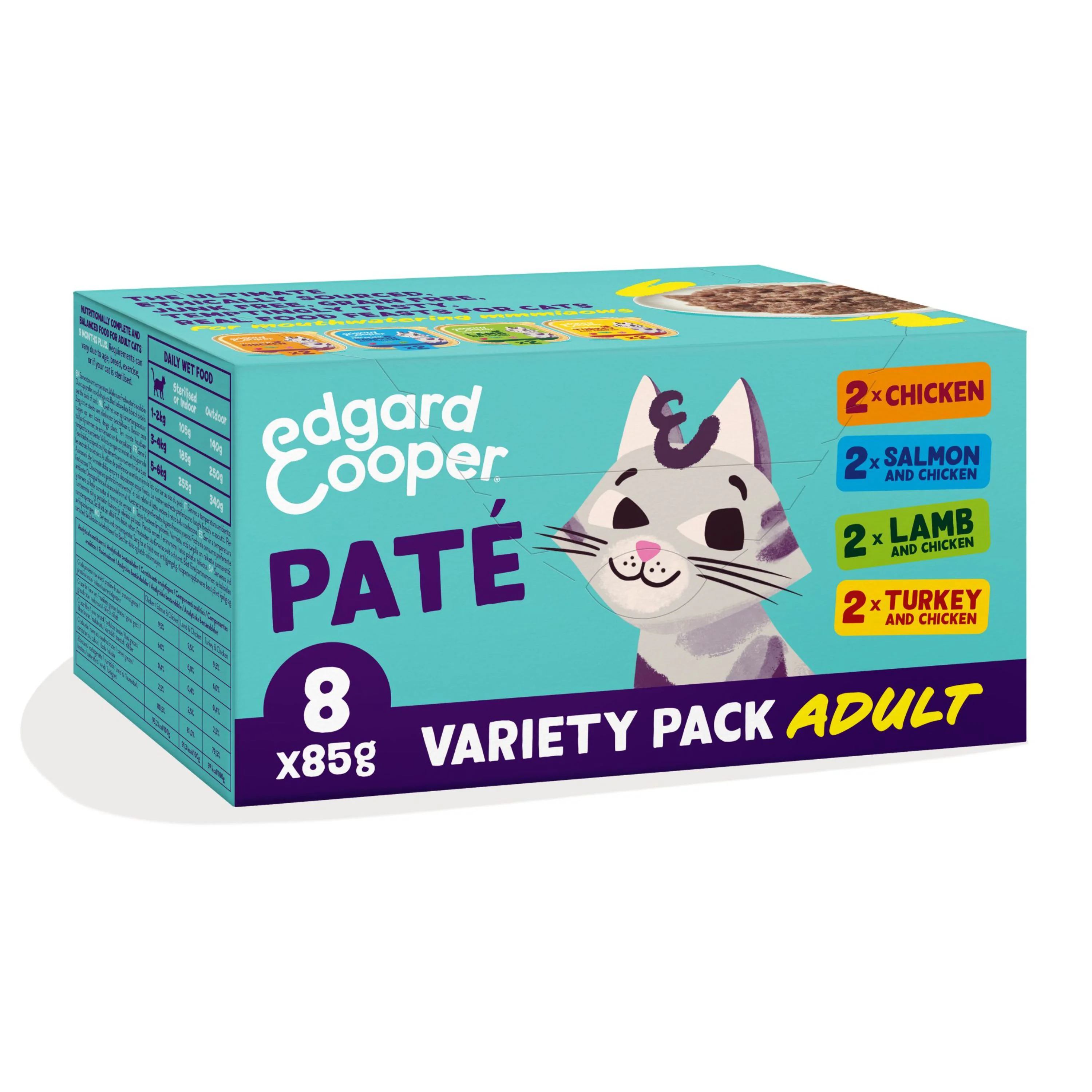 Certified Edgard Cooper Grain Adult Cat Wet Food Pate 8x85g Professional