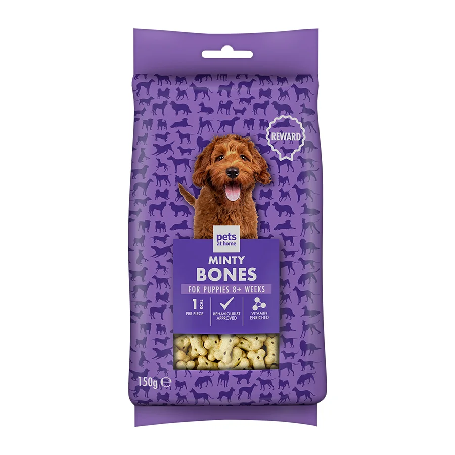 Responsible Pets at Home Puppy Treats Minty Bones 150g Functional
