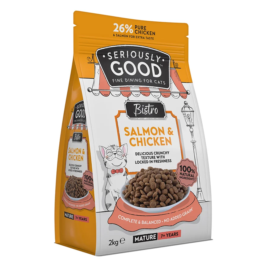 Artisan Seriously Good Mature Cat Dry Food Salmon Chicken 2kg Outstanding