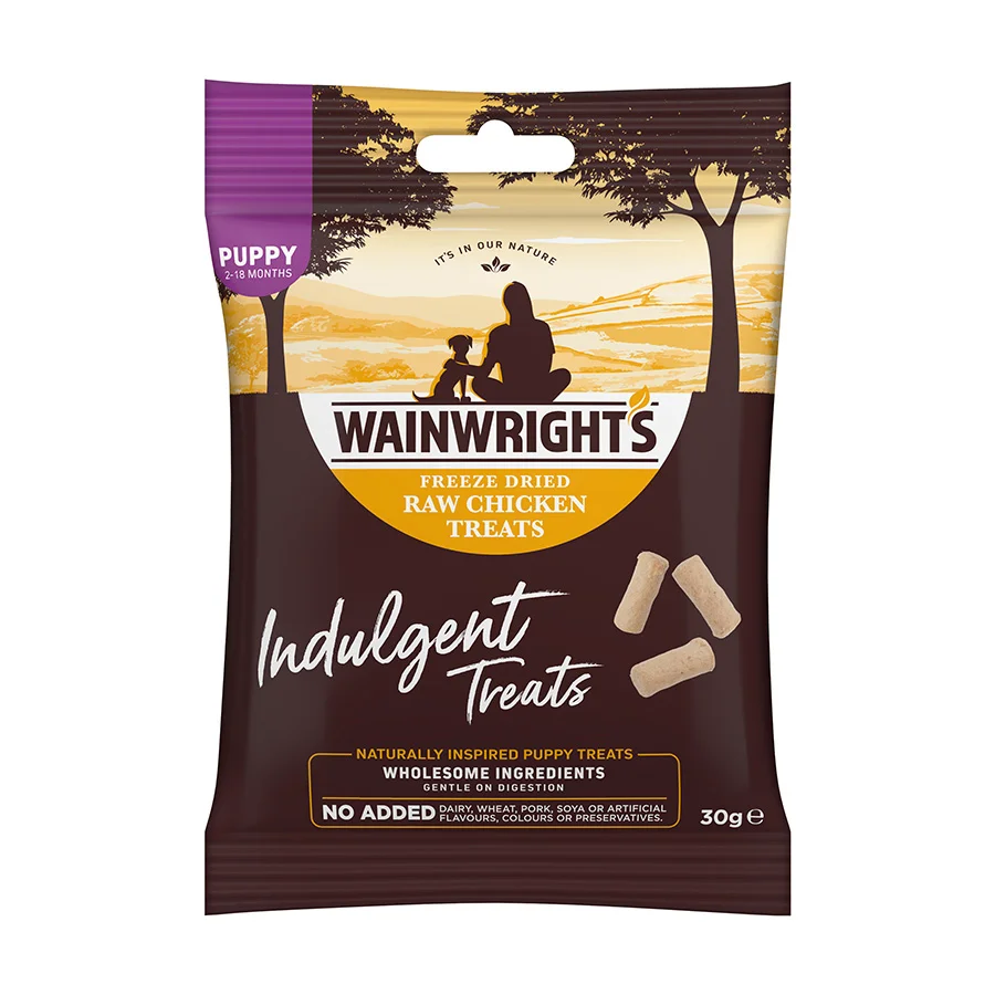 Green Wainwright x27 s ze Dried Dog Treats Raw Chicken 30g Secure