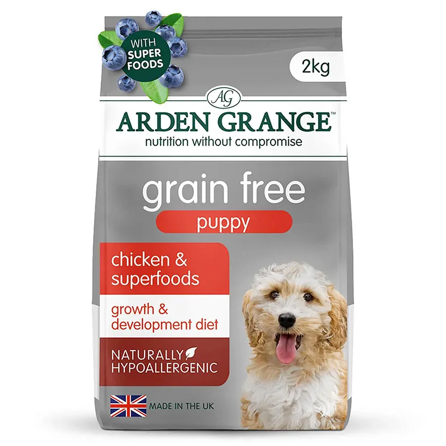 High-Grade Arden Grange Grain Puppy Junior Dry Dog Food Chicken With Superfoods 2kg Relaxed