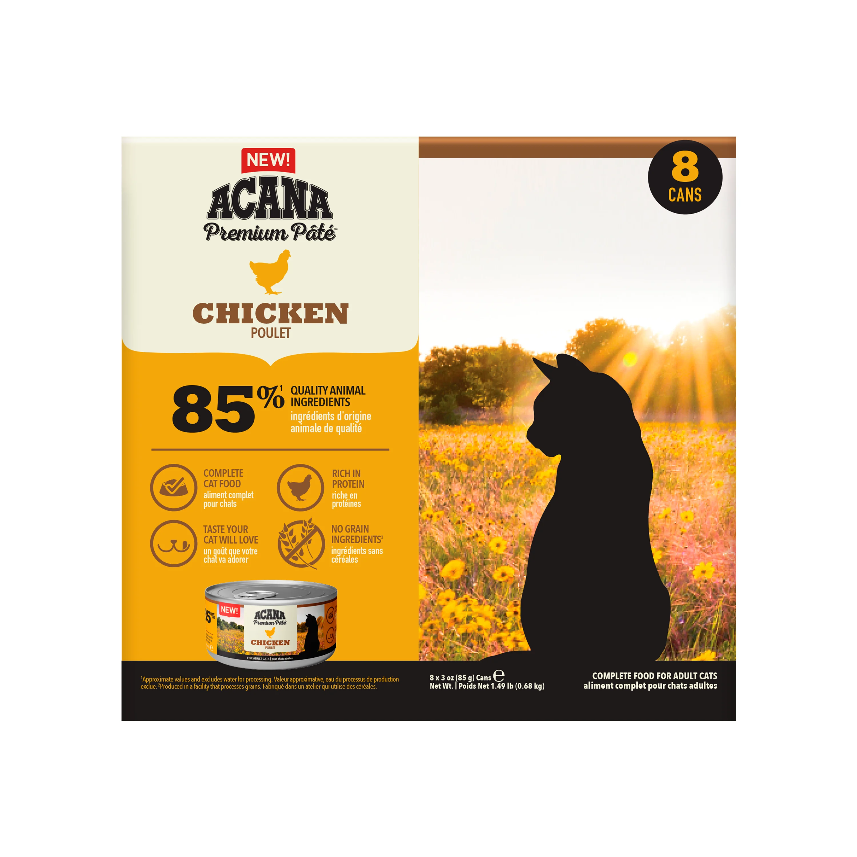 Advanced ACANA Premium Pate Adult Wet Cat Food Chicken x8 Smart