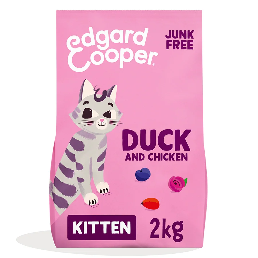 Premium Edgard Cooper Grain Kitten Dry Cat Food Duck Chicken 2kg Proven
