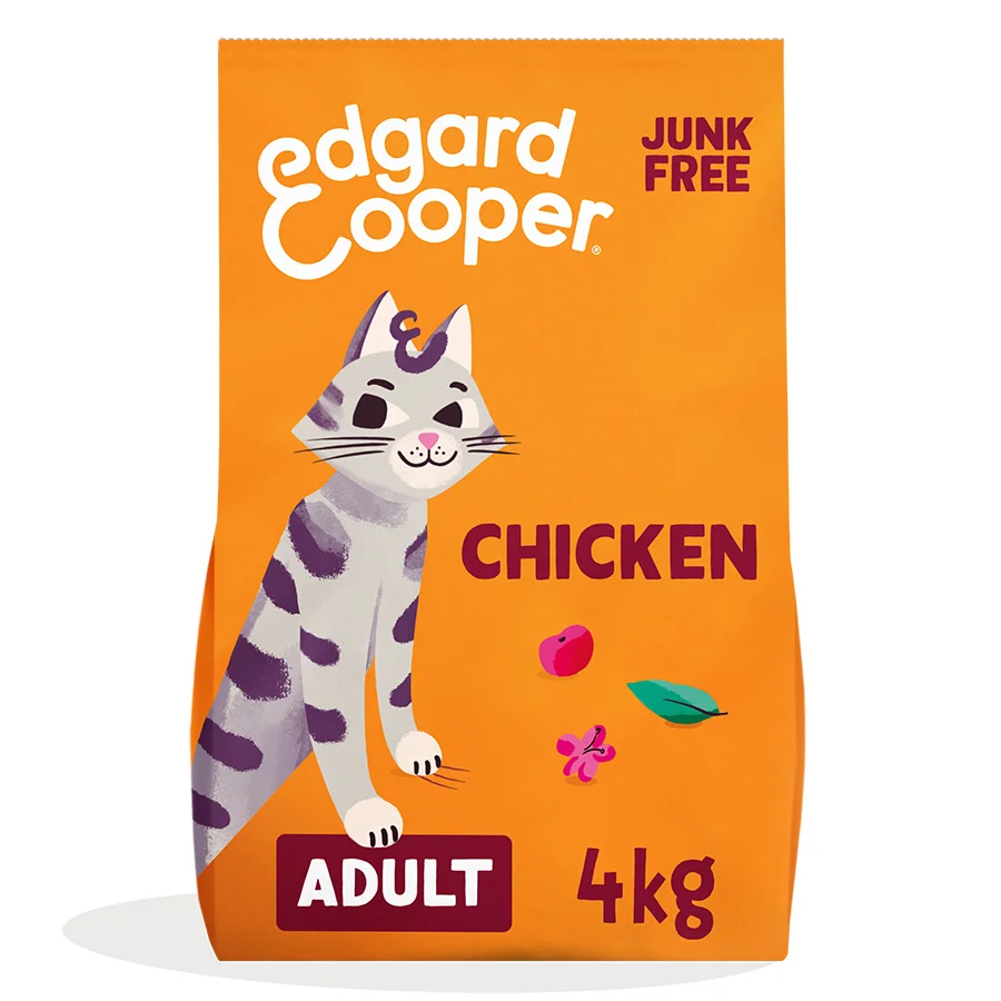 Practical Edgard Cooper Grain Adult Dry Cat Food Chicken 4kg High-Grade