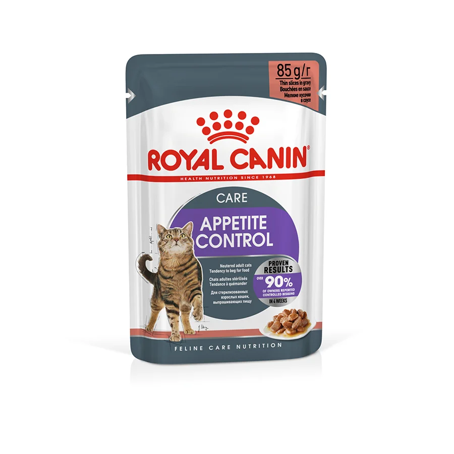 Green Royal Canin Appetite Control Care Wet Adult Cat Food In Gravy 12x85g Versatile