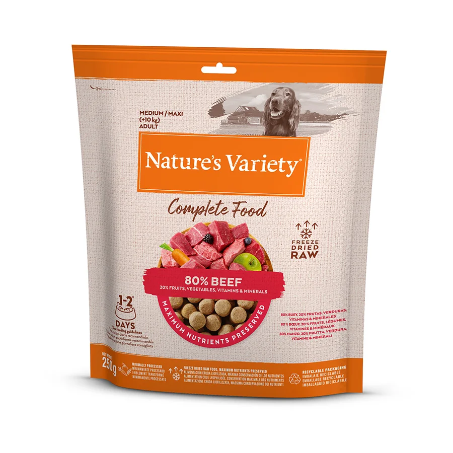 Smart Natures Variety Large Breed Adult ze Dried Dog Food Beef 250g Consistent