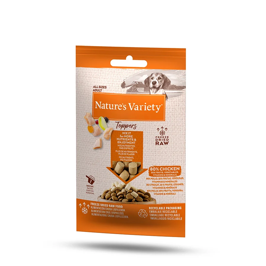 Detailed Natures Variety ze Dried Dog Food Toppers Chicken Verified