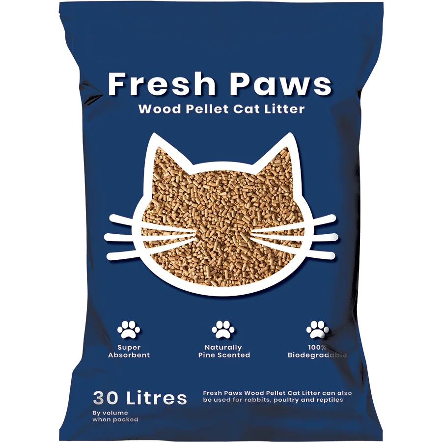 Optimized Fresh Paws Wood Pellet Non Clumping Scented Cat Litter 30 Litres Carefully Designed