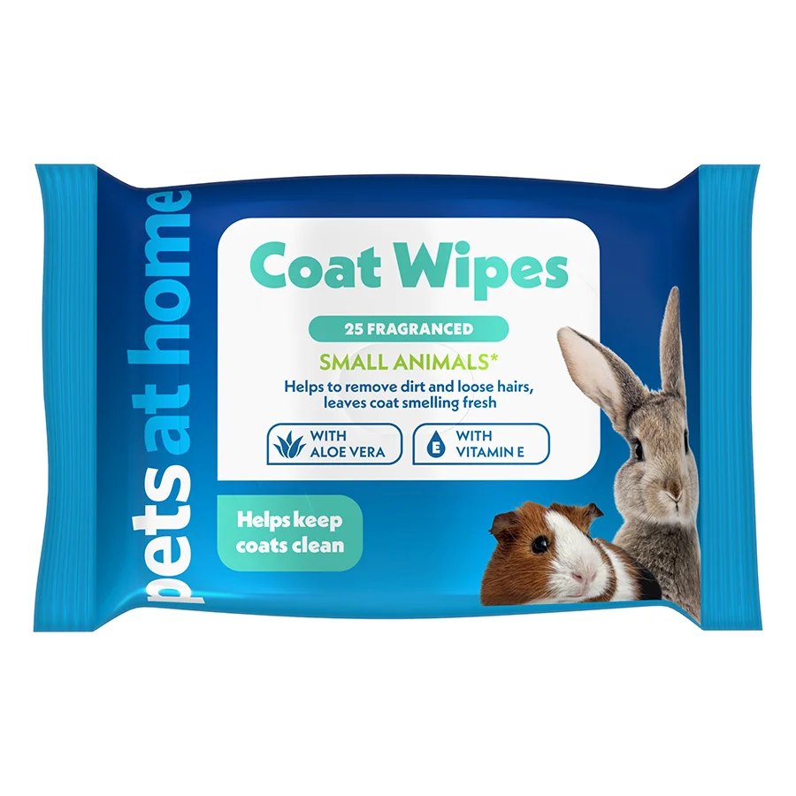 Luxury Pets at Home Small Animal Coat Wipes 25 Pack Clean
