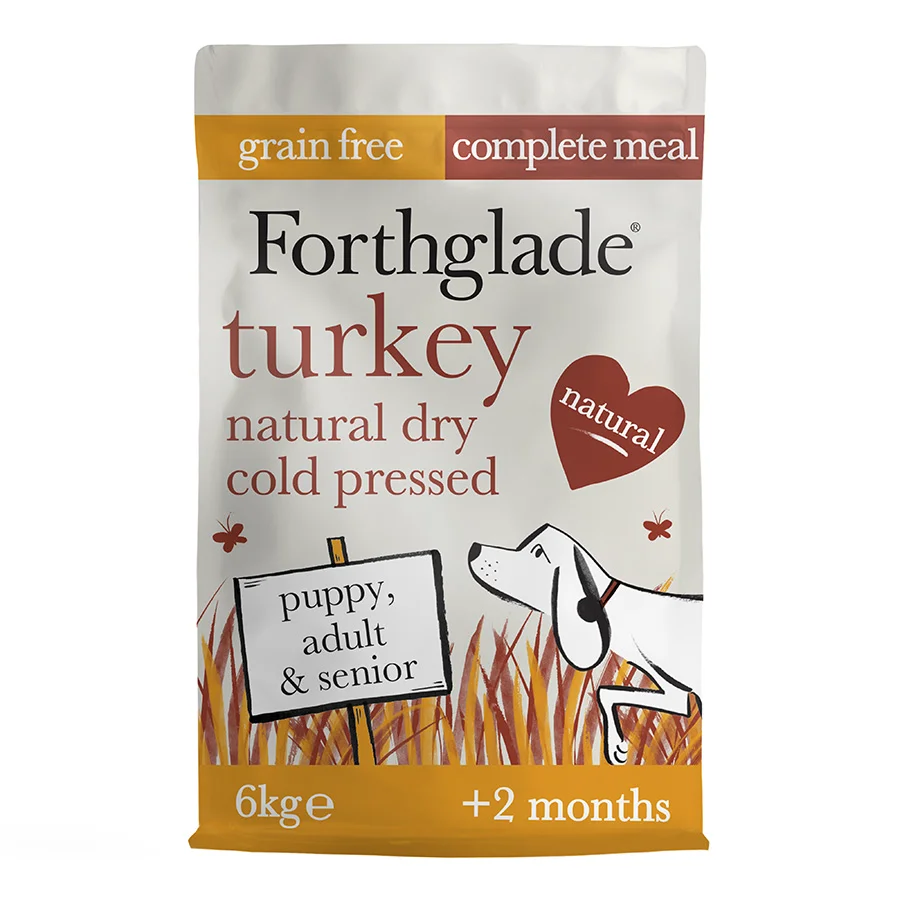 Premium Material Forthglade Grain Cold Press Adult Dry Dog Food Turkey 6kg Refined
