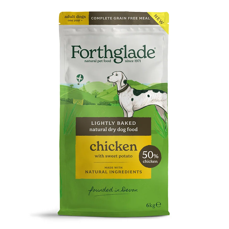 Genuine Forthglade Grain Adult Dry Dog Food Chicken 6kg Stylish