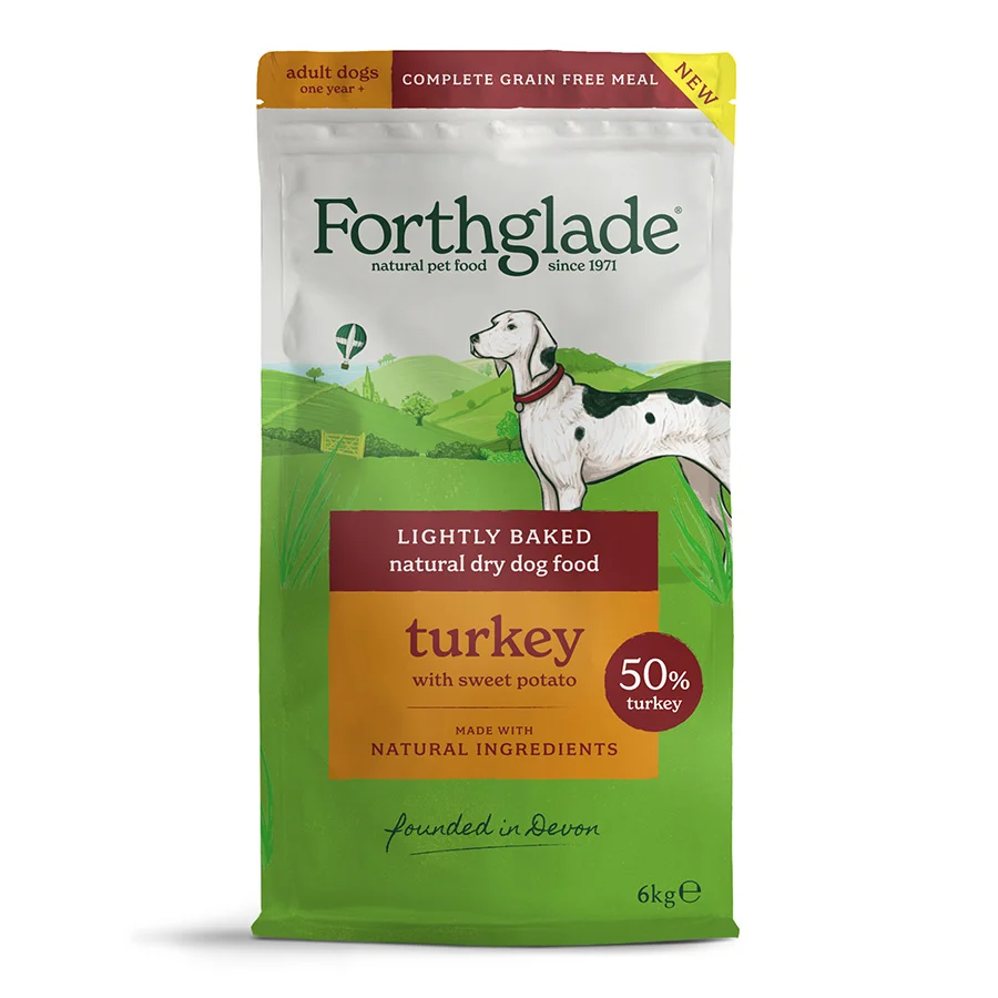 Safe Forthglade Grain Lightly Baked Adult Dry Dog Food Turkey 6kg Consistent