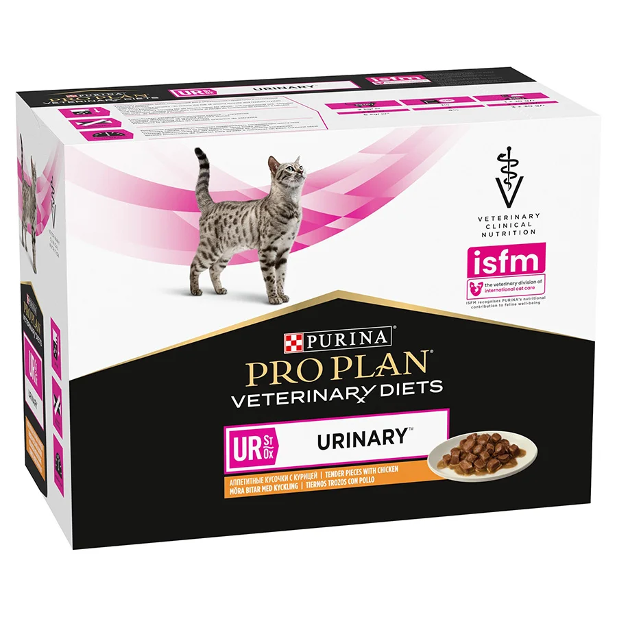 Unique Pro Plan Vet Diet UR Urinary Adult Wet Cat Food Chicken 10x85g Enhanced
