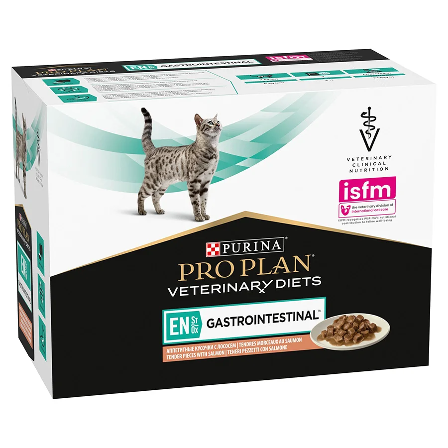 High-End Pro Plan Vet Diet EN Gastrointestinal Wet Adult Cat Food Salmon 10x85g Premium Material