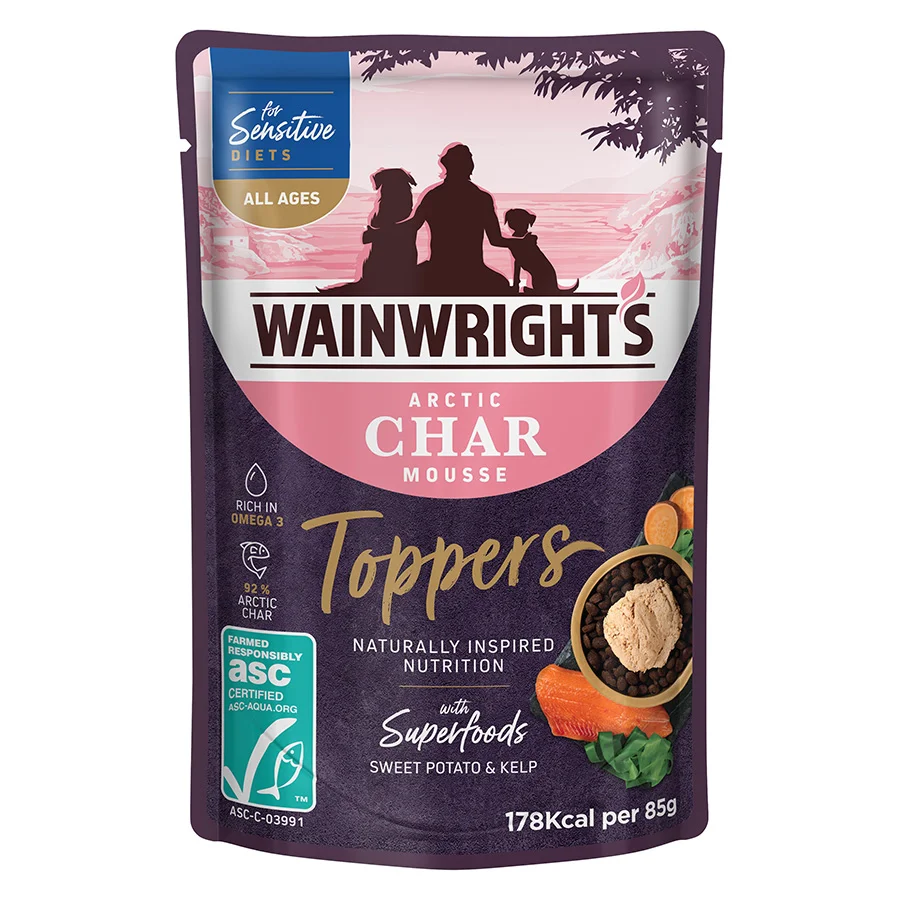 Smart Wainwright x27 s Sensitive Arctic Char Mousse Wet Adult Dog Food Toppers 85g Bag Durable