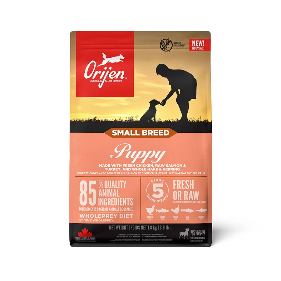 Lightweight Orijen Complete Small Breed Puppy Dry Dog Food Chicken Turkey Fish 1.8kg Official