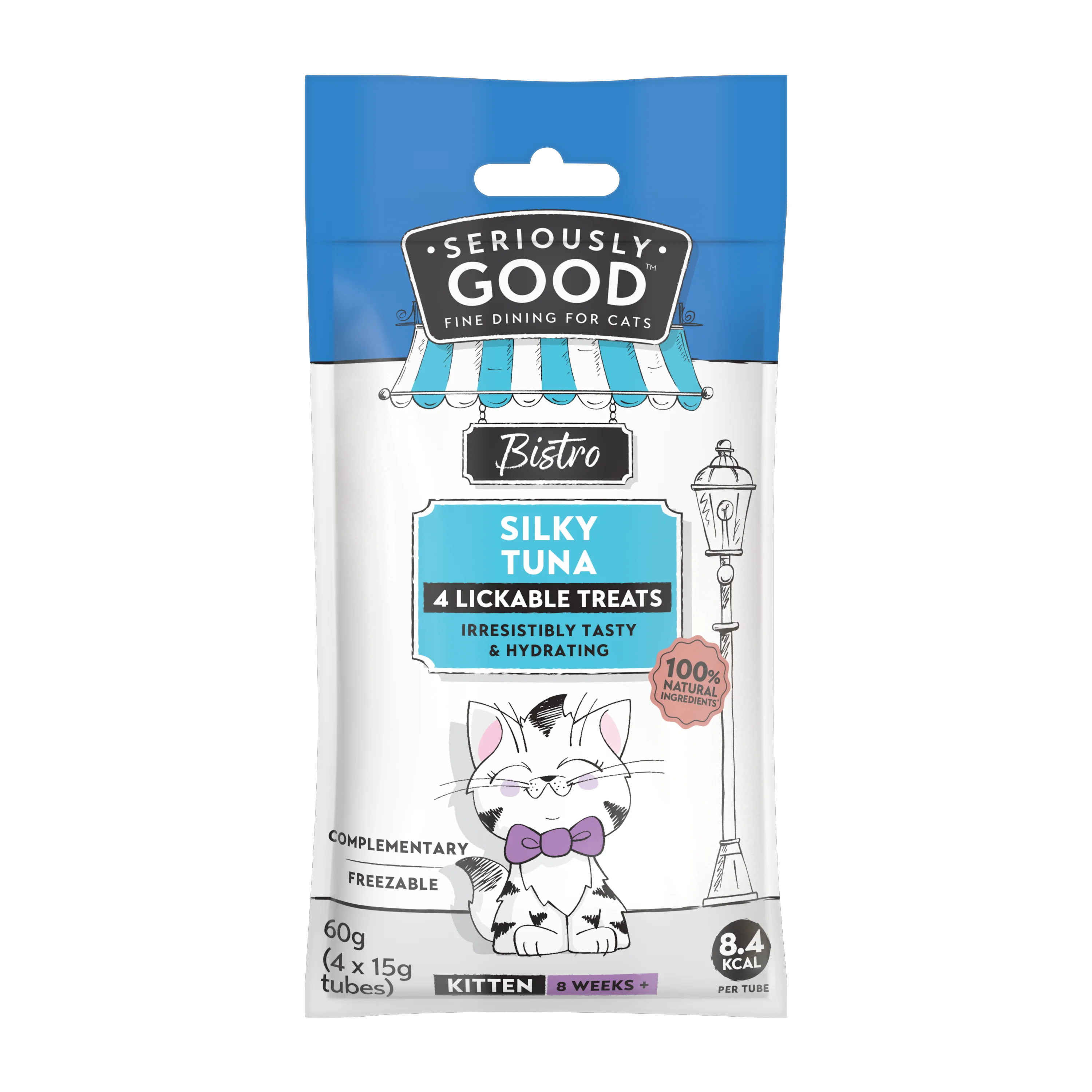 Superior Seriously Good Bistro Silky Tuna Lickable Kitten Treats 4 x 15g Eco-Friendly
