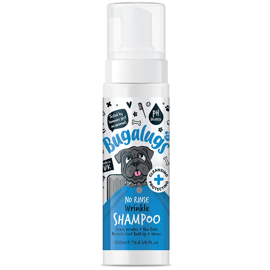 Traditional Bugalugs Wrinkle No Rinse Shampoo for Dogs Cats 200ml Responsible