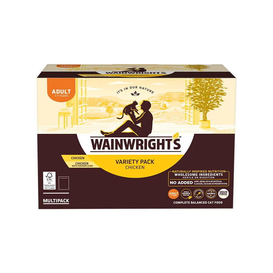 Optimized Wainwright x27 s Grain Wet Adult Cat Food Variety Pack Chicken Lightweight