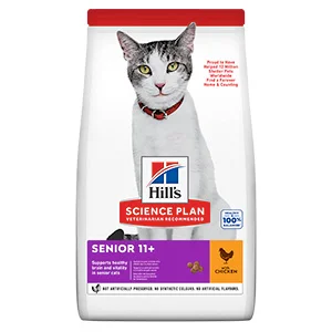 High-Quality Hill x27 s Science Plan Dry Senior Cat Food Chicken Flavour 7kg Healthy