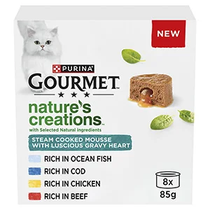 Natural Gourmet Nature x27 s Creations Wet Adult Cat Food Mixed Selection 8 Tins 8 x 85g Premium Material