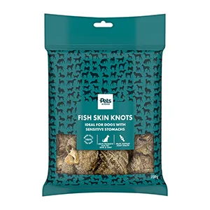 Trusted Pets at Home Fish Skin Knots Dog Treats 100g Pure