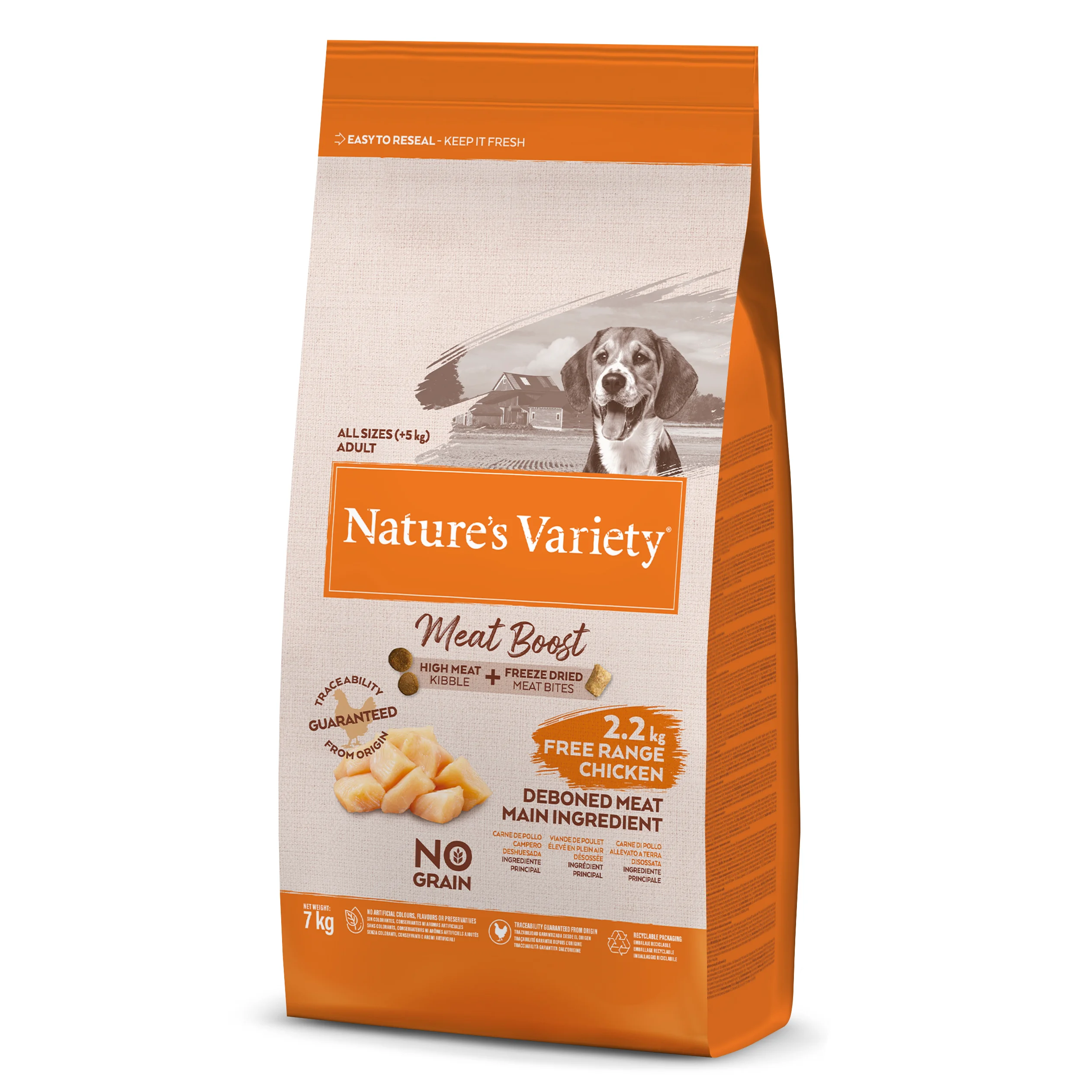 First-Class Natures Variety ze Dried Meat Boost Adult Dry Dog Food Chicken Reliable