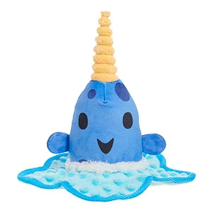 Soft BARK Elf Mr. Narwhal Plush Dog Toy Environmentally Friendly