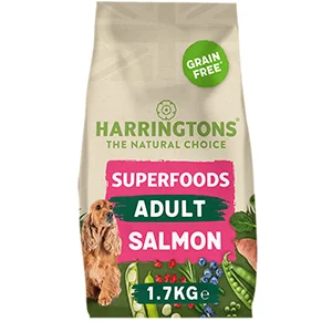 Fast Harringtons Superfoods Dry Adult Dog Food Salmon 1.7kg Breathable