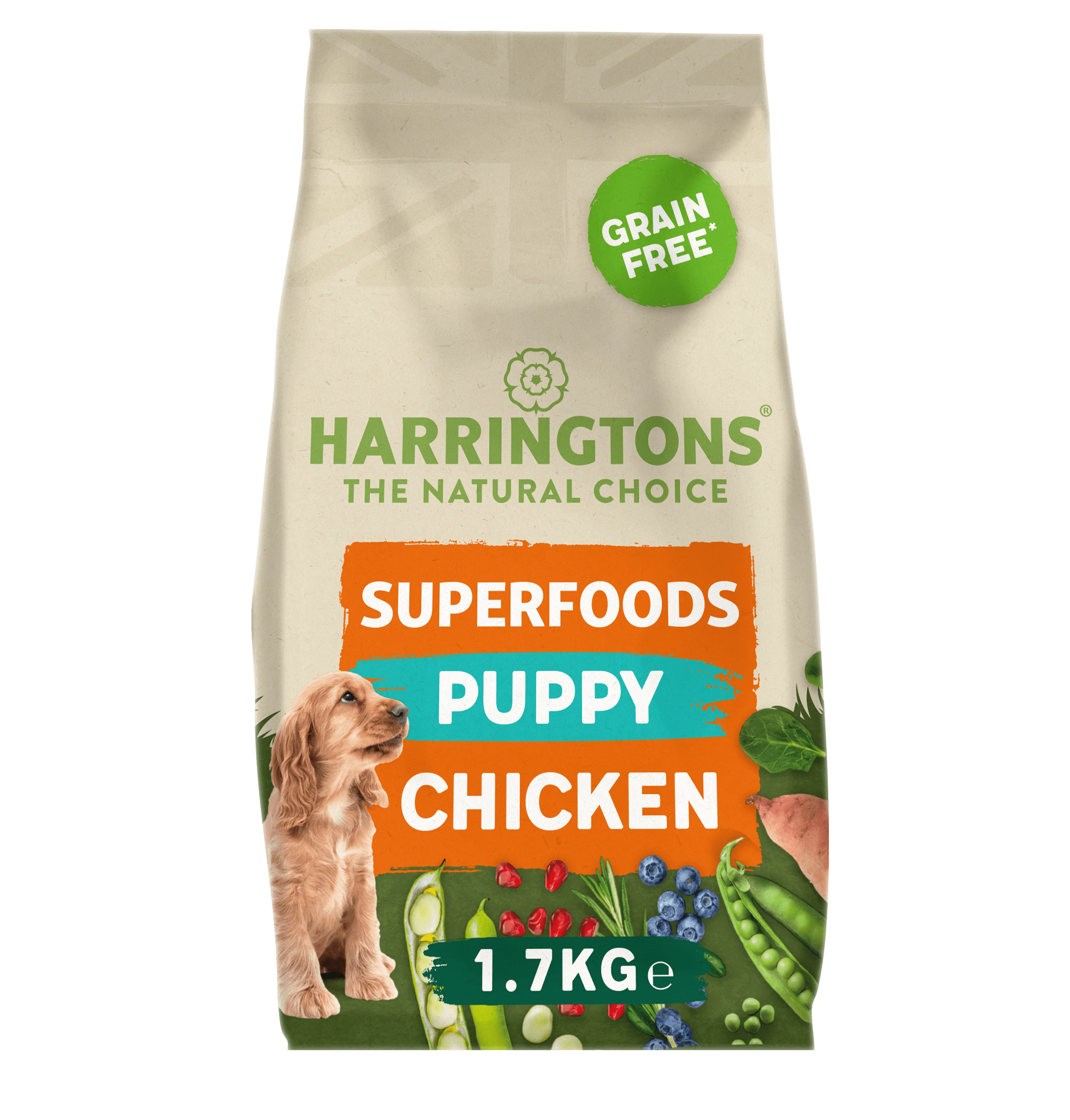 Organic Harringtons Grain Puppy Dry Dog Food Chicken with Superfoods 1.7kg Specialty