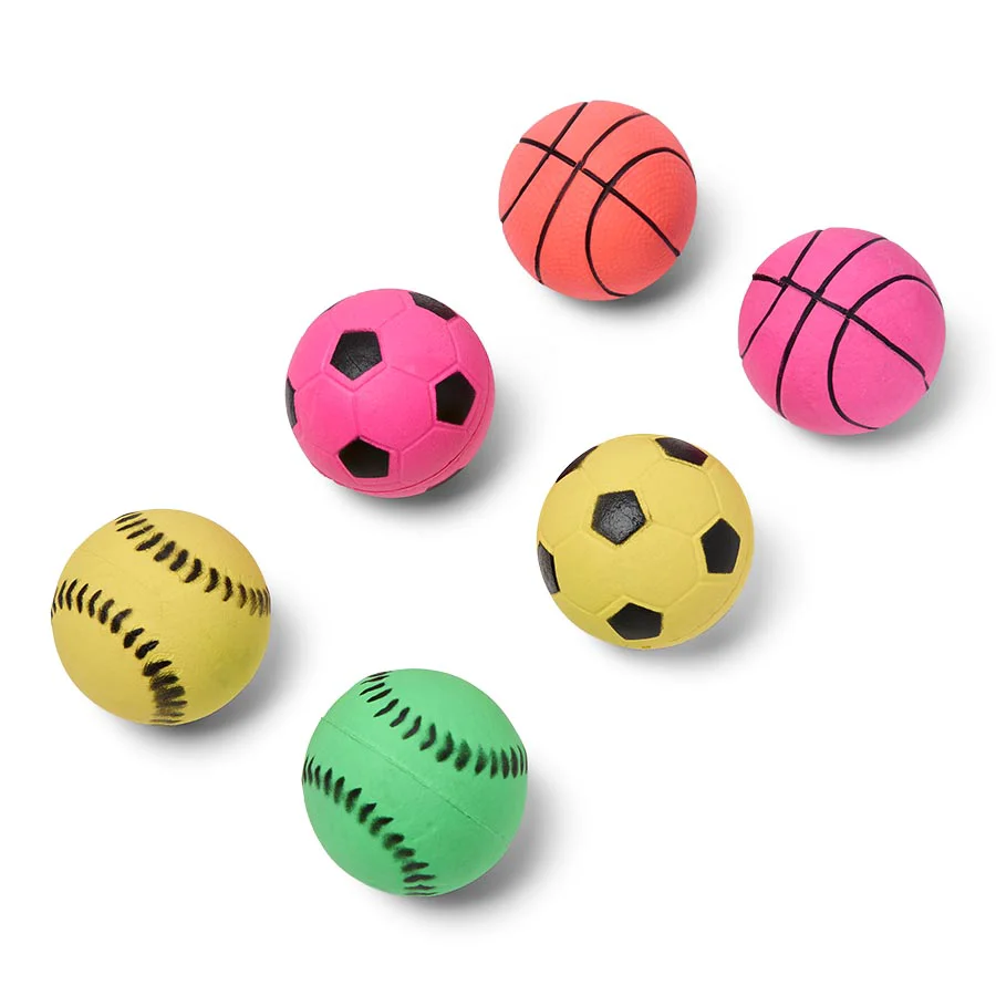 Clean Pets at Home Sponge Ball Dog Toy x6 Superior